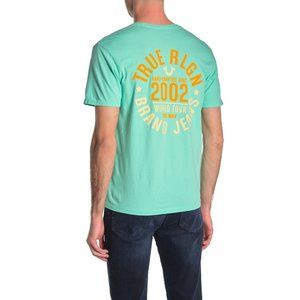 True Religion Men's 2002 TR Logo Graphic Tee T-Shirt in Mint